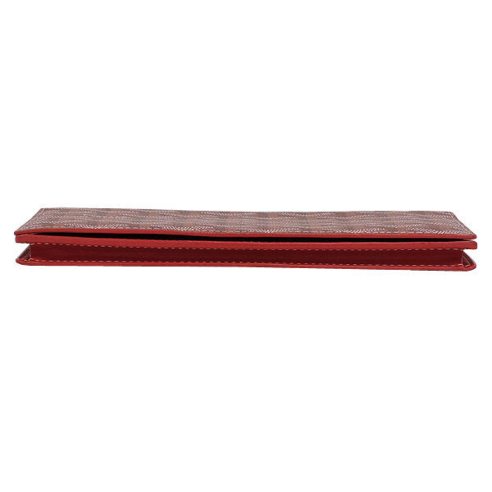 GOYARD Herringbone Long Wallet Leather Red - Picture 5 of 9